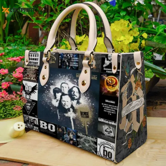 Discover Böhse Onkelz Leather Handbag for Women, Shoulder Bag, Fan Gift