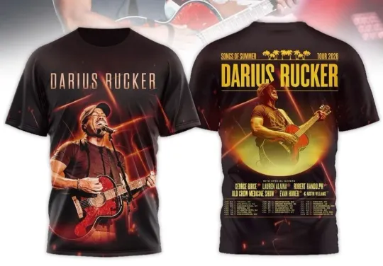 Discover Darius Rucker Songs Of Summer Tour 2026 AOP 3D T-Shirt