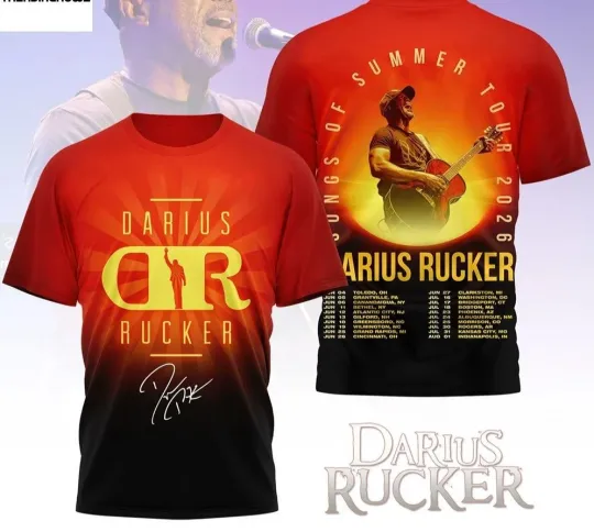 Discover Darius Rucker Songs Of Summer Tour 2026 AOP 3D T-Shirt