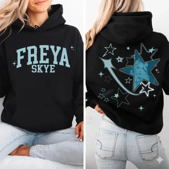 Discover Freya Skye Silent Treatment Stars Align Tour 2026 Double Sided Hoodie