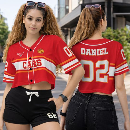 Custom Lightning McQueen Baseball Jersey, Custom DisneyCars Baseball Shirt, Matching DisneyTrip Outfit, Disneyland Birthday Gift