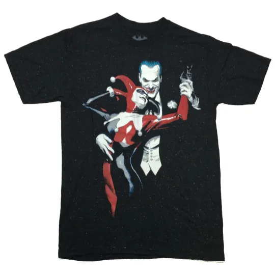 DC Comics Suicide Squad Joker and Harley Quinn Men's Graphic T-Shirt Black Medium
