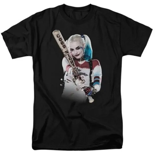 DC Comics Suicide Squad Harley Quinn Bat At You Black T-Shirt NEW UNWORN