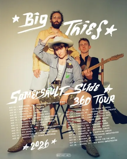 Discover Big Thief Somersault Slide 360 Tour 2026 Poster Indie Rock Concert Wall Art