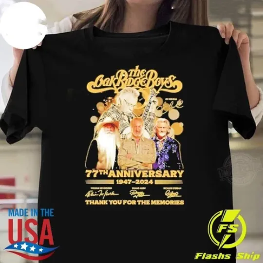Discover Oak Boys 77th Anniversary 1947-2024 Signature Shirt Unisex