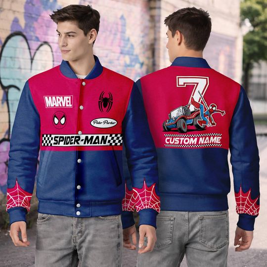 Discover Personalize Spiderman Collection Baseball Jersey, Custom Youth Adult DisneyJersey Spider Man Jersey, MCU Spiderman Lover Gift
