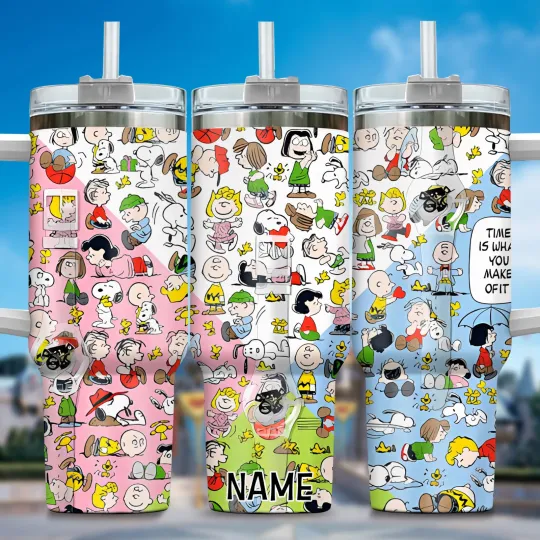 Discover Personalized Red Scarf Cartoon Dog 40oz Tumbler With Handle