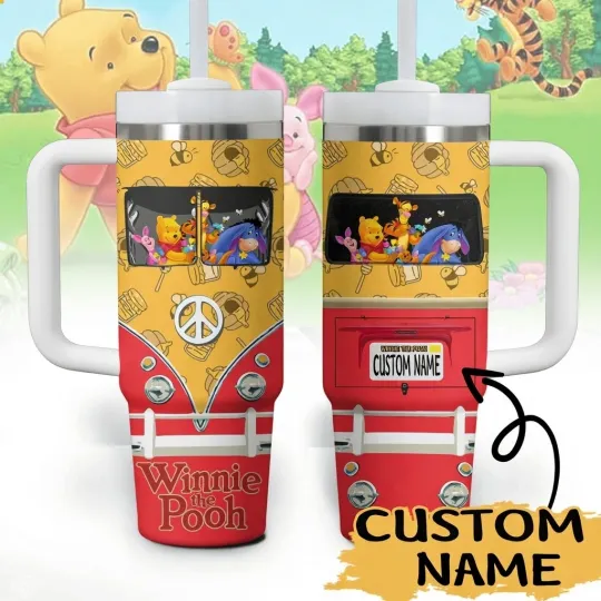 Discover Custom Cartoon Honey Bear Love  Fan Gift Tumbler With Handle 40oz