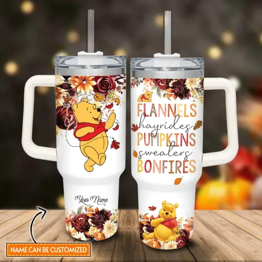 Discover Custom Cartoon Silly Bear Adventure Fan Gift Tumbler With Handle 40oz