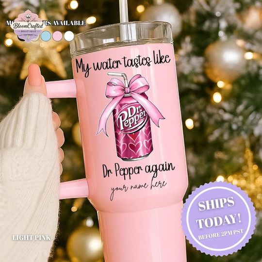 Discover Coquette Dr Pepper Tumbler, Dr Pepper Lover Tumbler, Personalized Soda Tumbler, Funny Dr Pepper Gift, Custom Name Drink Cup, Soda Lover Cup