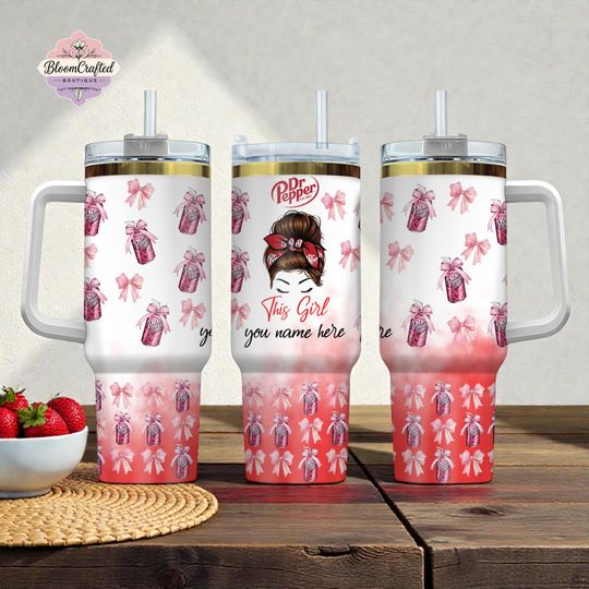 Discover Dr Soda Pop Shimmer Glitter 40oz Stainless Steel Tumbler With Handle Vacuum Insulated Drinkware