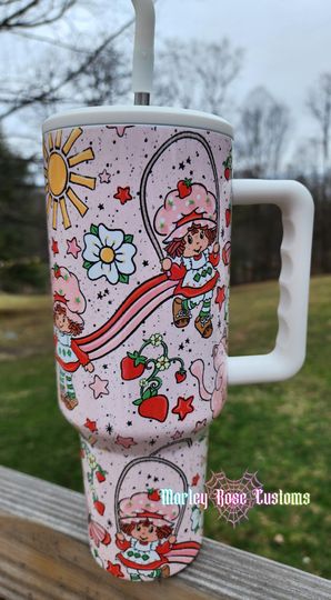 Discover Girly 40oz Tumbler, Strawberry Fest, Gift for her, Mothers Day Gift idea, Summer Tumbler