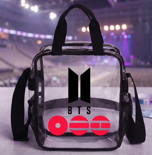 K-Pop Transparent Crossbody & Tote Bag, Stadium Approved Clear Purse for Concerts