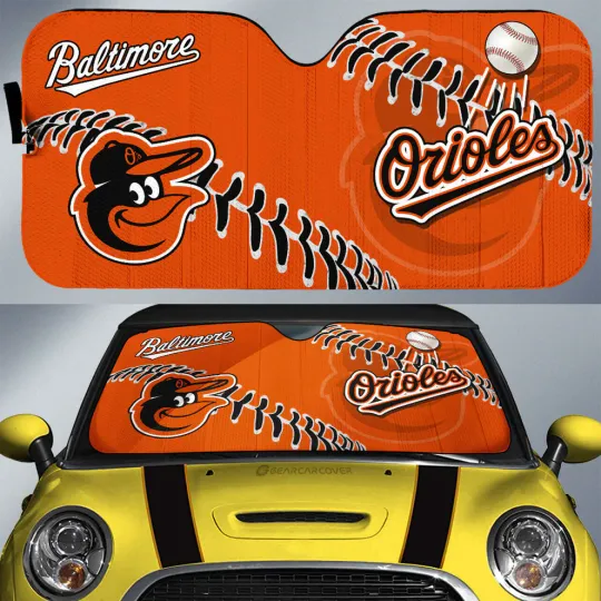 Baltimore Orioles Car Sun Shade, Car Accessories