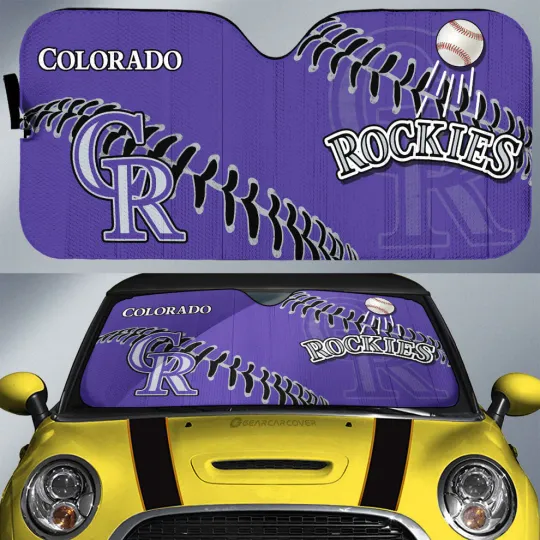 Colorado Rockies Car Sun Shade, Car Accessories
