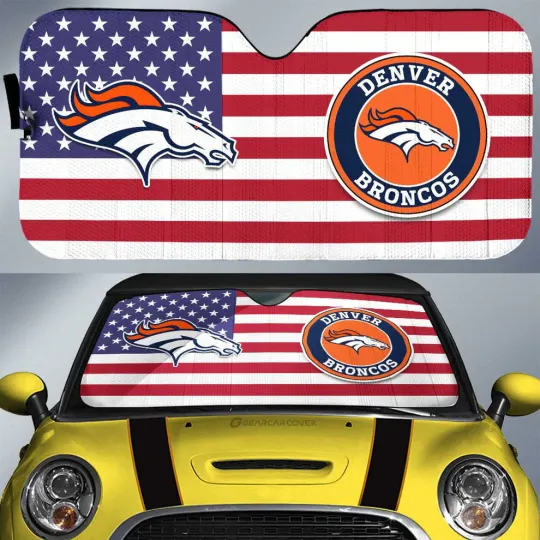 Denver Broncos Car Sun Shade, Car Accessories