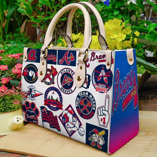 Atlanta braves  leather bag l98 Women Leather Hand Bag