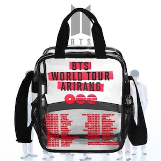 K-Pop Transparent Crossbody & Tote Bag, Stadium Approved Clear Purse for Concerts