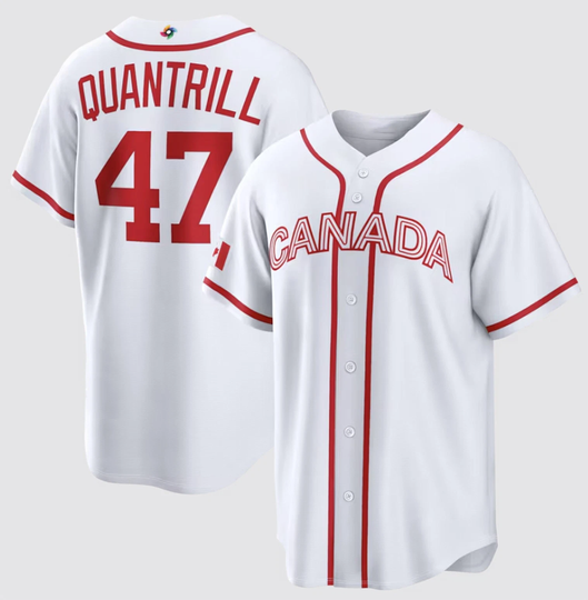 Men's Canada Baseball Cal Quantrill White 2026 World Baseball Classic