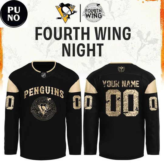 Discover Pittsburgh Penguins Fourth Wings Night 2026 Personalized Hockey Jersey