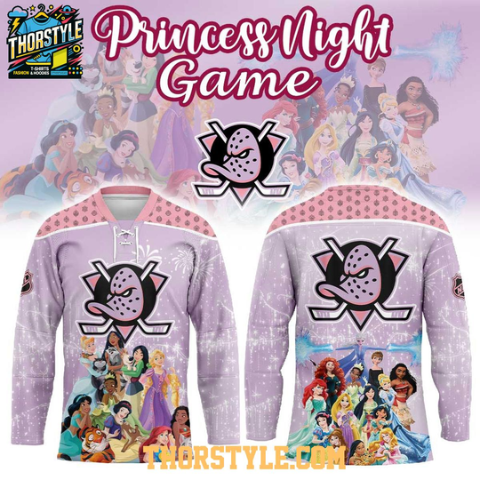 Discover Anaheim Ducks Disney Princess Game Night 2026 Hockey Jersey