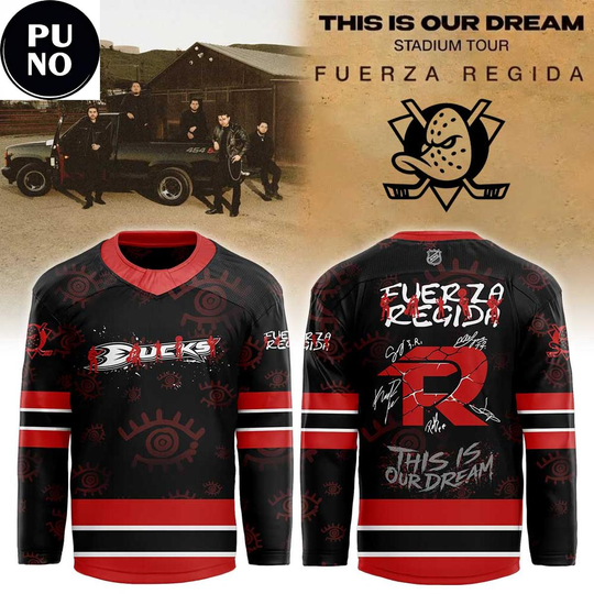 Anaheim Ducks x Fuerza Regida This is our Dream Stadium Tour 2026 Hockey Jersey