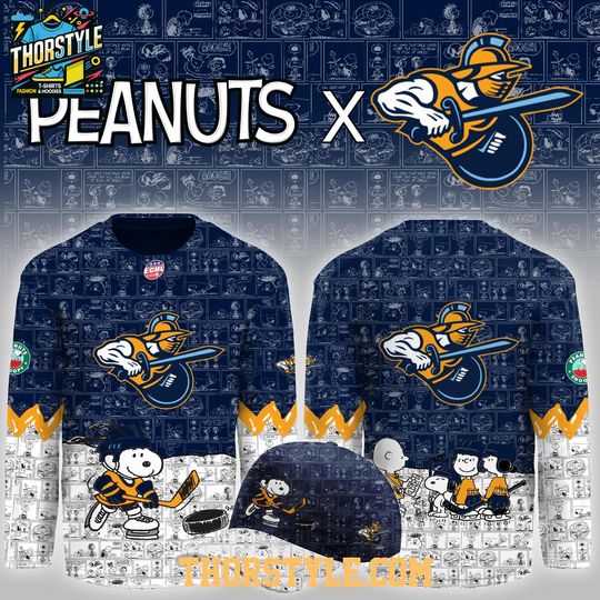 Discover Atlanta Gladiators Stingrays Peanuts Night 2026 Snoopy Hockey Jersey