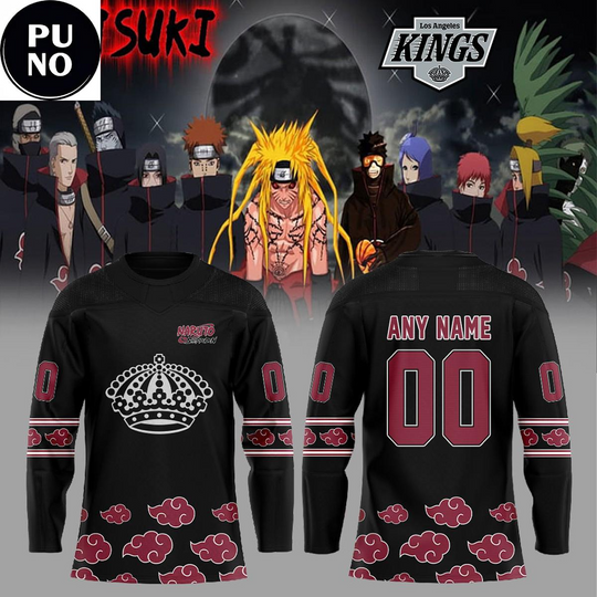 Los Angeles Kings x Narutoo Shippuden 2026 Akatsuki Personalized Hockey Jersey