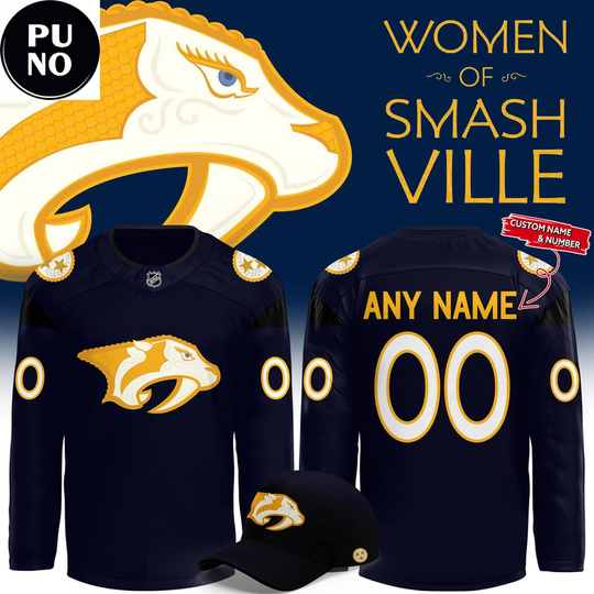 Discover Nashville Predators Women of Smashville Night 2026 Nashville Personalized Hockey Jersey