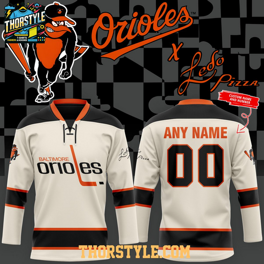 Discover Baltimore Orioles 2026 Ledo Pizza Big Game Party Personalized Hockey Jersey