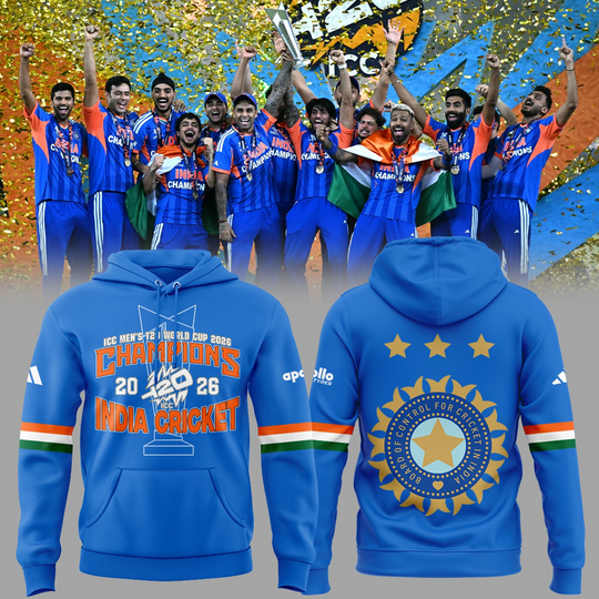 Discover ICC Men’s T20 World Cup Champions Limited Hoodie