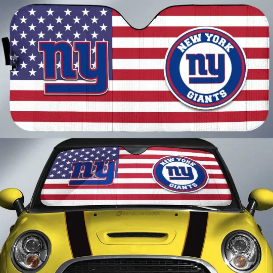 New York Giants Car Sun Shade, Car Accessories