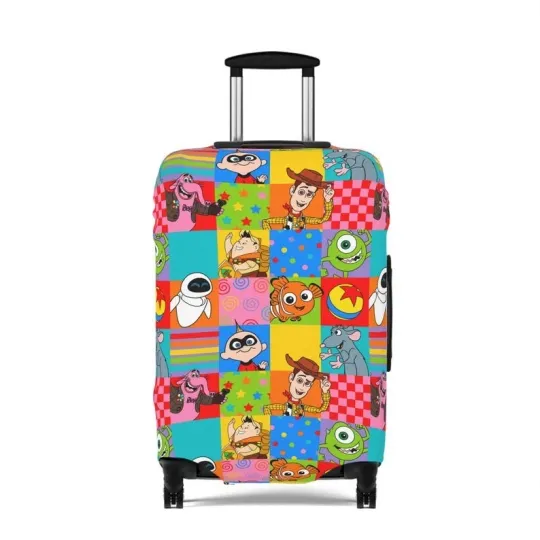 Discover Disney Luggage Cover, Pixar Suitcase Protector, Travel Accessories