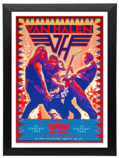 Van 1984 Concert Rock Band Poster, Vertical Matte