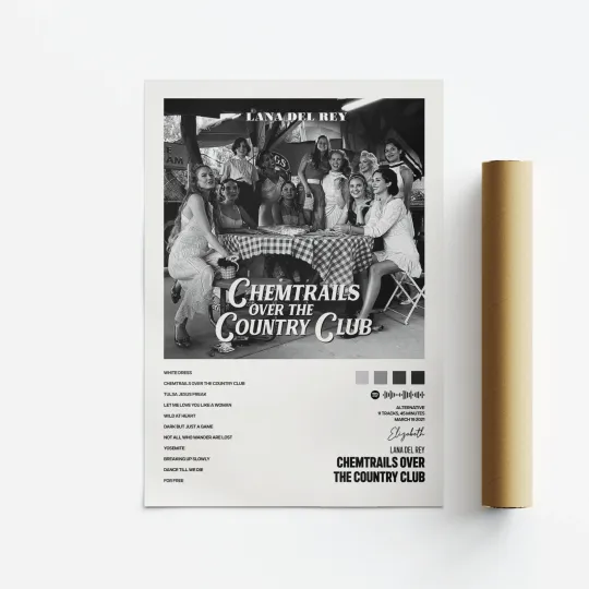 Discover Lana Del Rey Chemtrails Country Club Album Art Poster Vertical Print