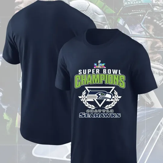 Discover Seattle Seahawks 2026 Super Bowl LX Champions T-Shirt Men’s Football Tee