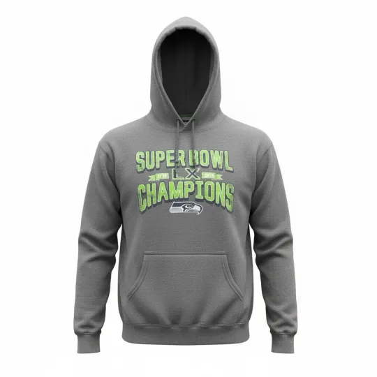 Discover Seattle Seahawks Super Bowl Champions Hoodie Gray Football Pullover