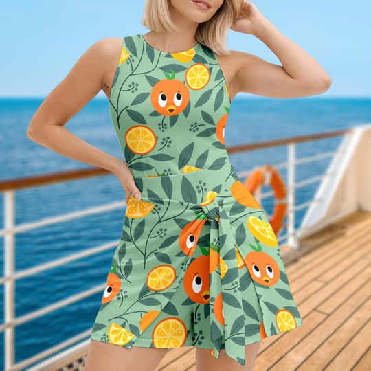Discover Disney Orange Bird Tennis Dress Skirt, Orange Bird Dress Skirt, Disney Epcot Tennis Dress Skirt, Disney Tennis Skort, Disneyland Trip Dress