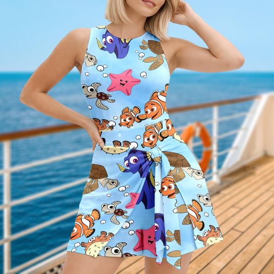 Discover Finding Nemo Tennis Dress Skirt, Disney Nemo Tennis Dress, Finding Dory Summer Trip Tennis Skort, Nemo Gifts, Disneyland Dress for Women