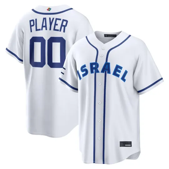 Discover Customized Men Israel White 2026 World Baseball Printed Jersey Fan Name Number