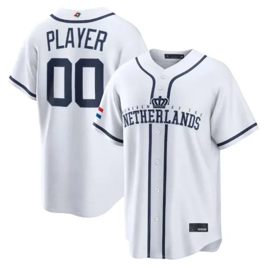 Discover Customized Men Netherlands White 2026 World Baseball Printed Jersey