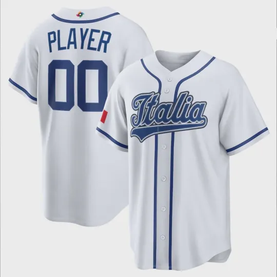 Discover Personalized Italy Baseball White 2026 World Baseball Classic Jersey Fullsize