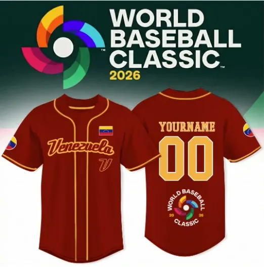 Discover Personalized Men's Venezuela Baseball 2026 World Baseball Classic - All Print