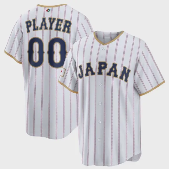 Discover Custom Japan Baseball White 2026 World Baseball Classic Jersey Fullsize