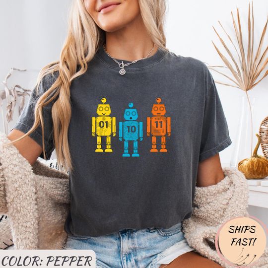 Discover 01 10 11 Robot T Shirt