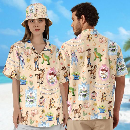 Disney Toy Story Hawaiian Shirt, Woody Buzz Lightyear Button Up Shirt, Toy Story Hawaiian Shirt, Disneyland Trip Shirt, Disney Summer Shirt