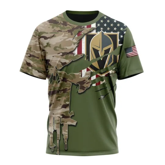 Discover Personalized Vegas Golden Knightss Special Camo Skull Design 3D Hockey Fans
