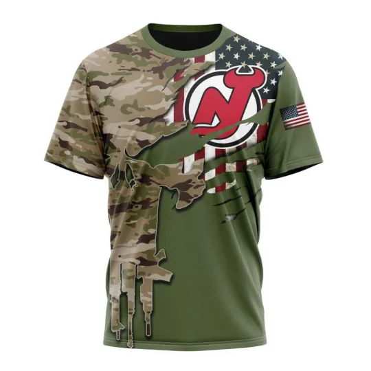 Discover Personalized New Jsy Devilss Special Camo Skull Design 3D Hockey Fans Fullsize