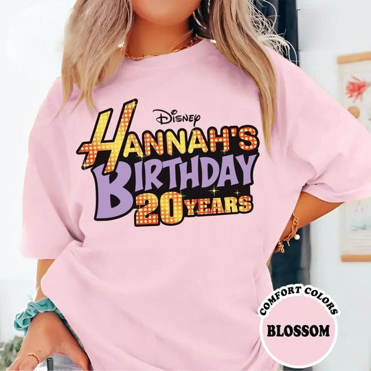Discover Hannah's Birthday 20 Years Anniversary Shirt, Hannah Montana Fan Tee, Disneyland Family Matching Shirt,Disneyland Musical