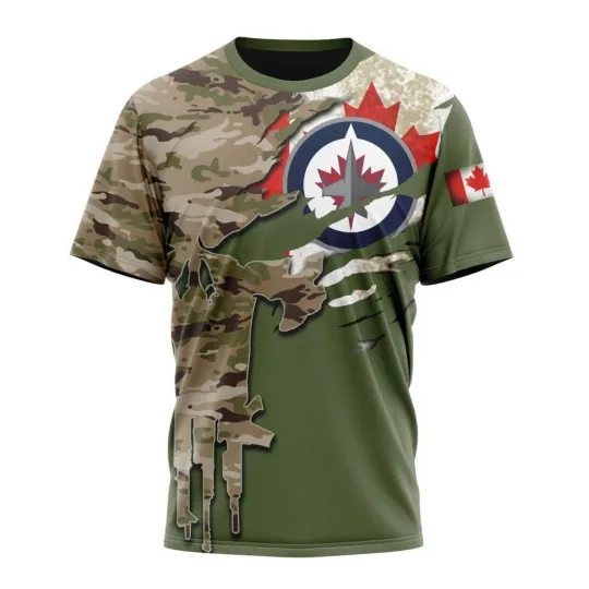 Discover Personalized Winnipeg Jetss Special Camo Skull Design 3D Hockey Fans